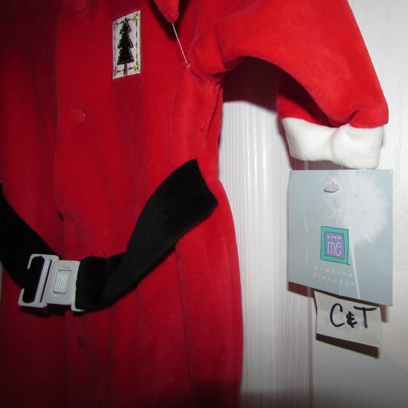 Little Me Santa Suit and Hat Sz 3 mos - Picture 10 of 11
